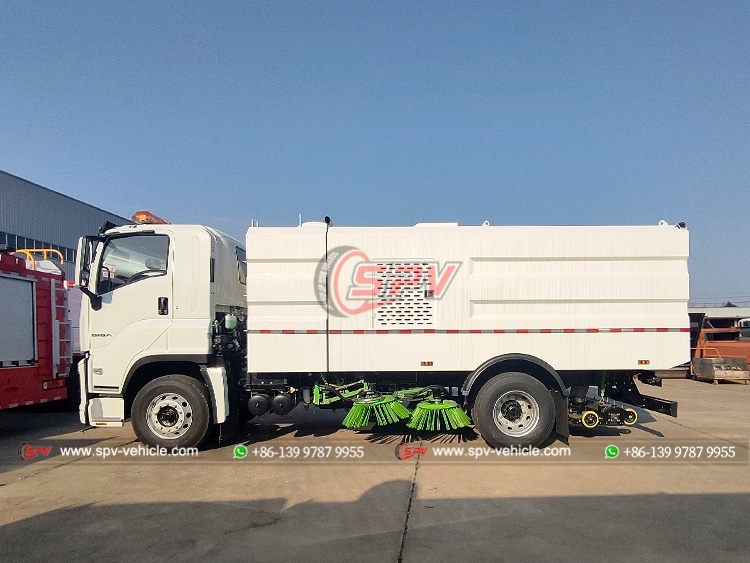 ISUZU Road Broom Truck - Left Side